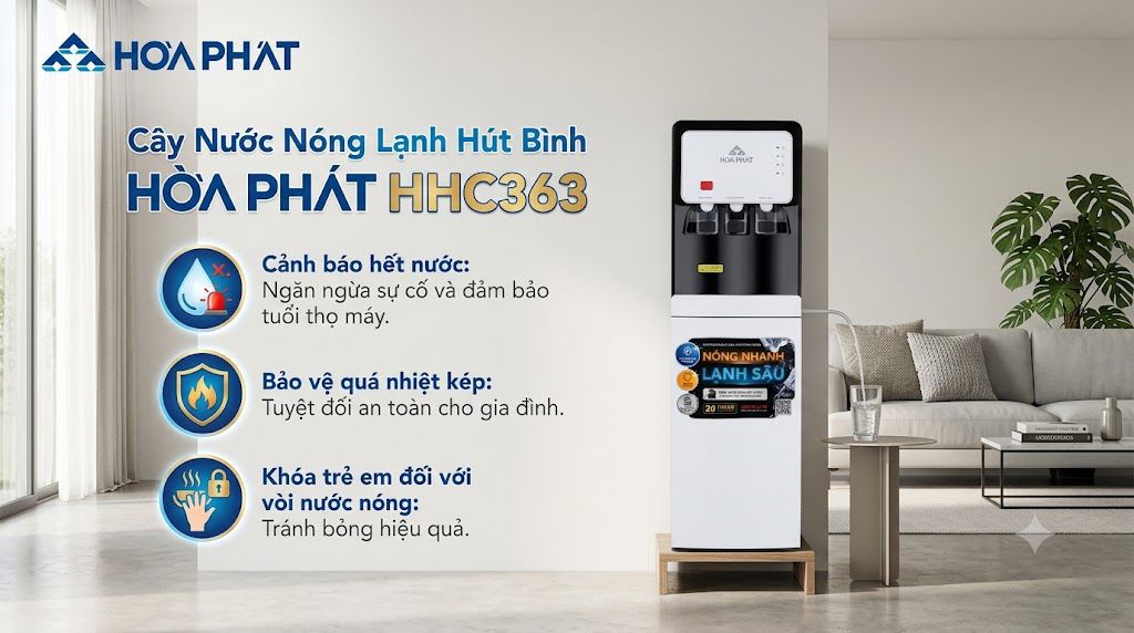 Cây nước nóng lạnh Hòa Phát HHC363